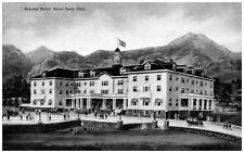 Postcard Estes Park Colorado Stanley Hotel, Autos, Guests, Reprint #75579 picture