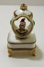 Musical Christmas Small Egg with Snowman Scene picture