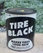 Vintage Tire Black Can Mechanics Brand Co. 1 Pint Make Tires Look New Auto Shop picture