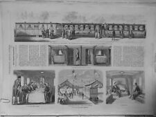 1857 I Train France Wagons Imperial Dining Room Camp Chalons 1 Journal Old picture