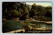 Alliance OH-Ohio, Mahoning River Dam, Antique Vintage Souvenir Postcard picture