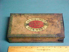 RARE Antique Godfrey S Mahn G.S.M Key West Cigar Box Tobacco display Tin CUBA picture