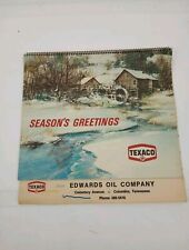 Vtg Texaco Edwards Oil Company Columbia Tennessee 1977 Calendar Wall Written In picture