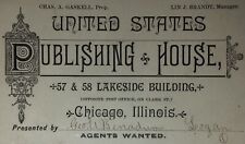Vintage Victorian Trade Business Card Publishing House Lakeside Bldng Chicago IL picture