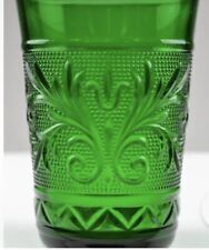 Set Of 2 Anchor Flocking Green Glasses 9oz 4” picture
