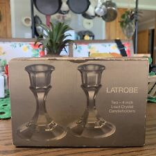 Vintage Latrobe Lead Crystal Candleholders picture