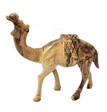 Nice olive wood desert camel sculpture hand made holy land Bethlehem gift 17 cm picture