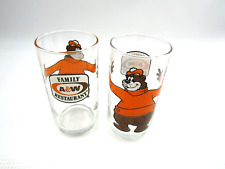 Set Of 2 A&W Family Restaurant Vintage Glasses picture