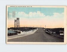 Postcard Approach to Carlton Bridge Bath Maine USA picture