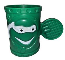 Teenage Mutant Ninja Turtles TMNT 1991 Vintage Green Plastic Mug Cup Mirage picture