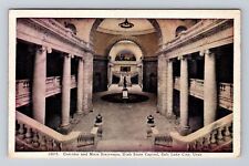 Salt Lake City UT-Utah, Interior State Capitol Main Stairway, Vintage Postcard picture