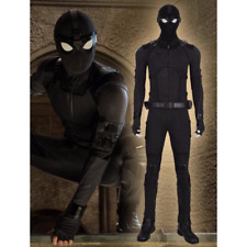 Spiderman Far From Home Peter Parker Stealth Cosplay Black Jumpsuit Mask Gift CS picture