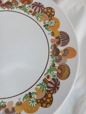 Melamine Mushroom Plates VTG Harvest Gold Brown Orange Theme Set Of 4 COTTAGECOR picture