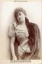 CABINET CARD REUTLINGER Paris Ca 1890 Fanny ROBERT Theatre Actress picture