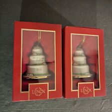 LENOX 2021 Our 1st Christmas Together Wedding Cake Porcelain Ornament (2) picture