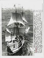 1957 Press Photo Mayflower 11 under full sail 250 miles from Bermuda. picture