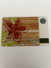 STARBUCKS Tropical Flower / Palm Leaves 2006 Gift Card ( $0 ) Preowned picture