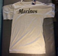 NWT'S Military USMC US MARINE CORP GRAY T SHIRT MEDIUM GREAT FOR WORKING OUT picture