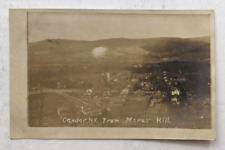 1908 RPPC CANDOR NY TOWN BIRDS EYE VIEW FROM MANUS HILL REAL PHOTO POSTCARD picture