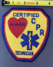 CERTIFIED  CPR  TECHNICIAN Collectable patch / Medical EMS Public Safety picture
