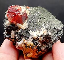 373 Carats Top Grade Quality Blood Red Zircon On Specimen From Pakistan picture