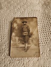 Antique WW I Soldier Portrait Photo Postcard picture