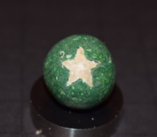 Victorin Era 1800's Antique Star Fired Clay Marble Shooter Size .781
