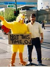 AvG) 4x6 Photograph Funny Chicken Holding Sign NOT THIS TIIME OJ Simpson picture