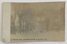 Vintage RPPC Postcard, Winter, South Perry Street, Johnstown, NY, 1909 picture