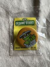 1980’s OSCAR THE GROUCH Sesame Street Pin Vintage Unopened picture