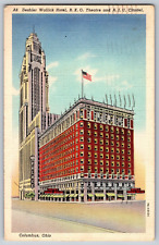 Columbus, Ohio - Deshler Wallick Hotel and R. K. O. Theatre - Vintage Postcard picture