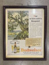 Vintage Budweiser Ad “What An Acorn Needs Is Management” picture