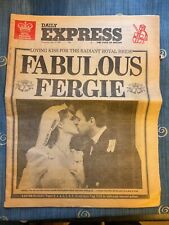 Prince Andrew Sarah Ferguson Royal Wedding Souvenir Newspaper , Full Paper picture