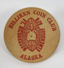 Vtg Billiken Challenge Coin Club Ft Richardson Alaska Elmendorf AFB 1976 Wooden picture