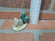 Vintage Onyx Donkey Cactus Stone  Marble Figurine Hand Carved Mexico picture