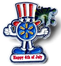 Walmart Limited Metal Lapel Pin –Collectible 4th of July Spark Man Pin picture