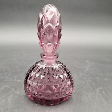 Vintage Amethyst Lilac Soft Purple Mini Art Deco Perfume Bottle Glass picture