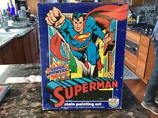 Vintage 1984 SUPER POWERS Superman Craft Master Stain Painting Set picture