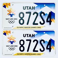 2002 United States Utah Olympic Winter Games Passenger License Plate 872S4 picture