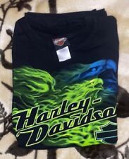 harley davidson 2 flaming eagle shirt medium picture
