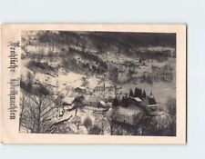 Postcard Fröhliche Weihnachten with Village/Town Nature Lake Landscape Art Print picture
