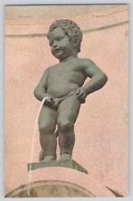 Postcard Belgium Brussels Manneken Pis Fountain Sculpture Vintage Unposted picture