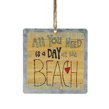 Izzy & Oliver 6011659 DAY AT BEACH Tin Ornament, Painted Peace Art picture