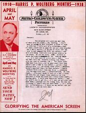 1938 St Louis Mo Metro Goldwyn Mayer Pictures - Harris P Wolfberg  - Letter Head picture
