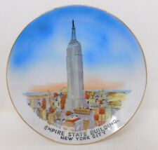 VTG 1940s Souvenir Plate Empire State Building New York City 6-3/8