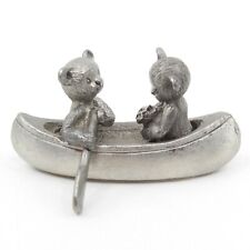 Spoontiques PEWTER Love Bears Couple Canoeing - 1.5