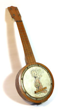 Vintage 1930s DISNEY Dopey Wooden Banjolele - Works picture