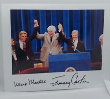 President Jimmy Carter & Vice President Walter Mondale Signed Photo  picture