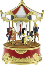 Christmas Mini Carousel Music Box, LED Light Show Musical Decoration picture