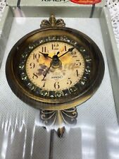 VINTAGE KIRCH GOLD WALL CLOCK REGULATOR PENDULUM DECORATIVE TIME COLLECTABLE NEW picture